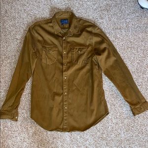 Distressed Western Denim Shirt